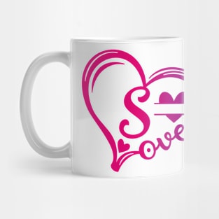 letter s monogram in the shape of love Mug